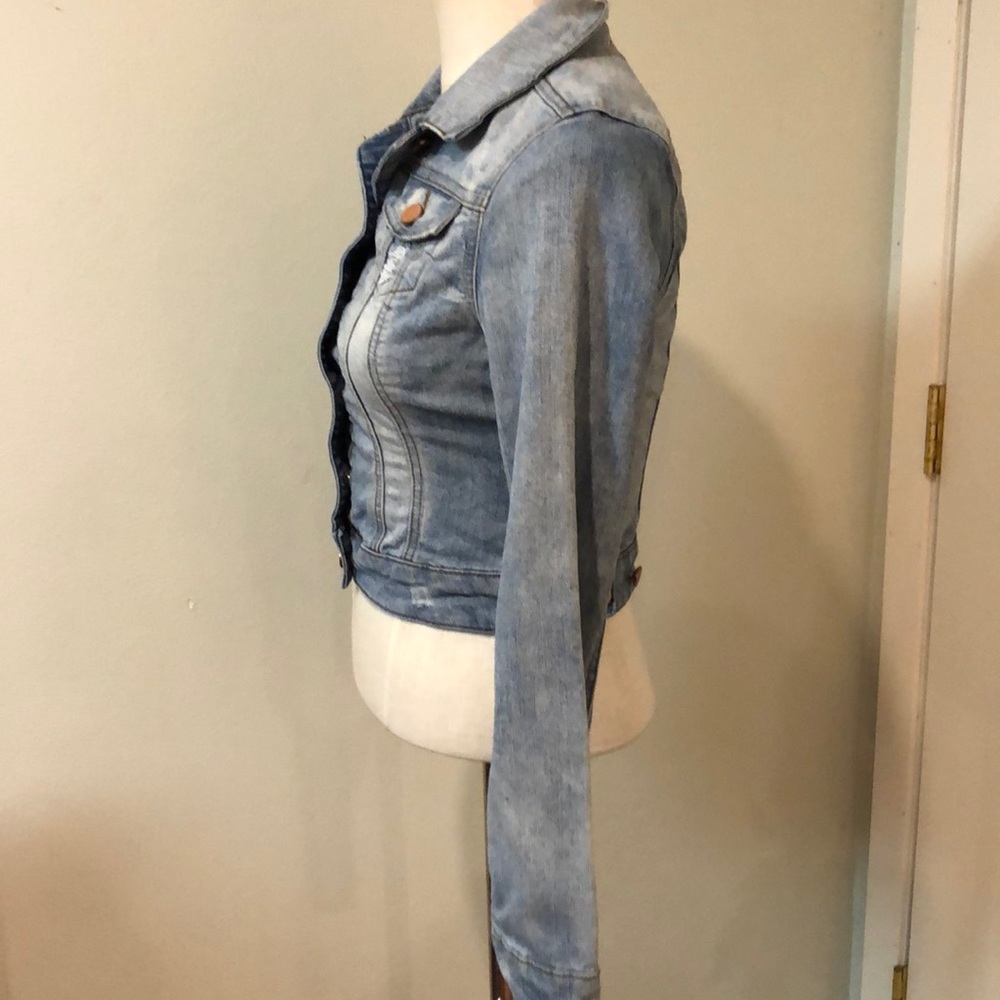 SOLD YMI distressed jean jacket - Picture 6 of 10